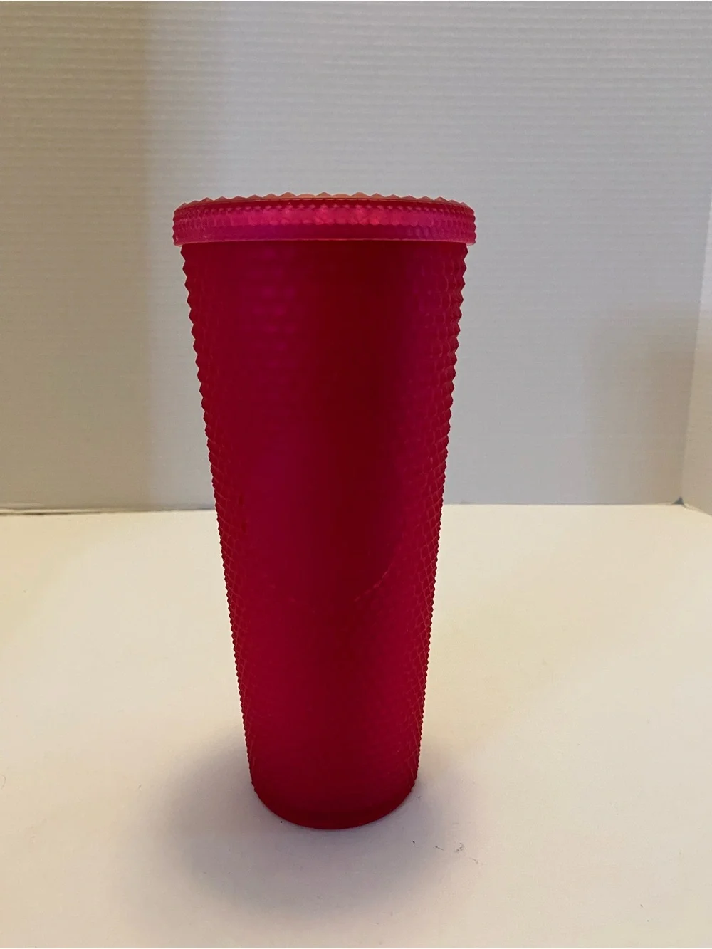 starbucks 2023 hot pink soft touch studded tumbler venti 24oz Brand New No Straw